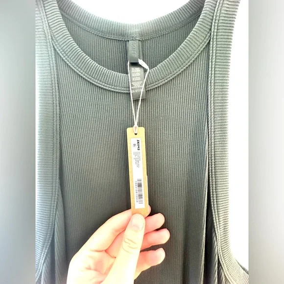 SKIMS NWT SOFT LOUNGE HIGH NECK TANK DRESS - DEEP SEA - Picture 6 of 8